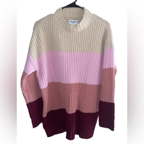 𝅺nwt ARIZONA JEAN COMPANY STRIPED SWEATER SIZE MEDIUM - Picture 1 of 2